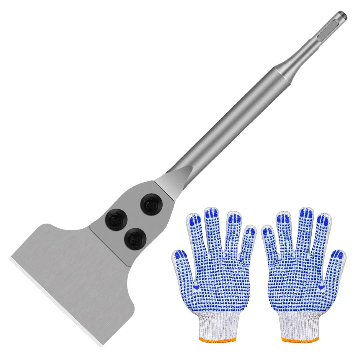Flintronic Burin à Spatule SDS Plus, Burin SDS Plus Carrelage 280 x 100mm, Burin à Carrelage Burin Plat pour Rainurer les Carreaux, Enlever l'adhésif pour Carrelage et Sol, Burin Perforatetur SDS-Plus