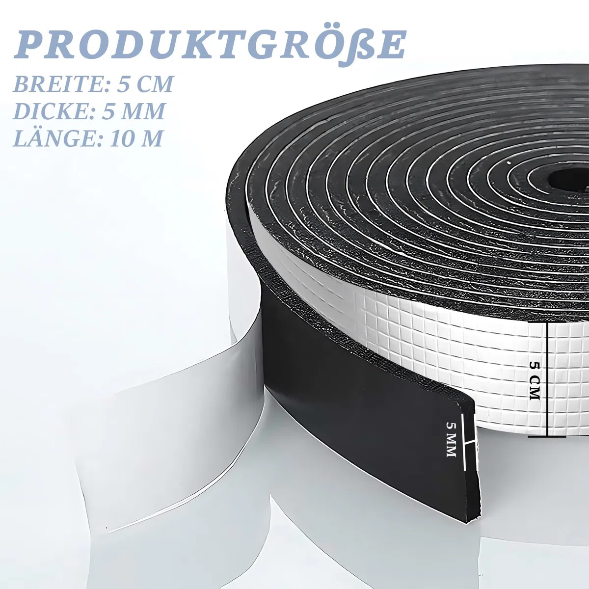 Lot de 2 rouleaux de film isolant autocollant pour tuyau d'extérieur, 20 m x 50 mm, kit d'isolation en mousse et feuille d'aluminium pour protection contre le gel en hiver, conservation de la