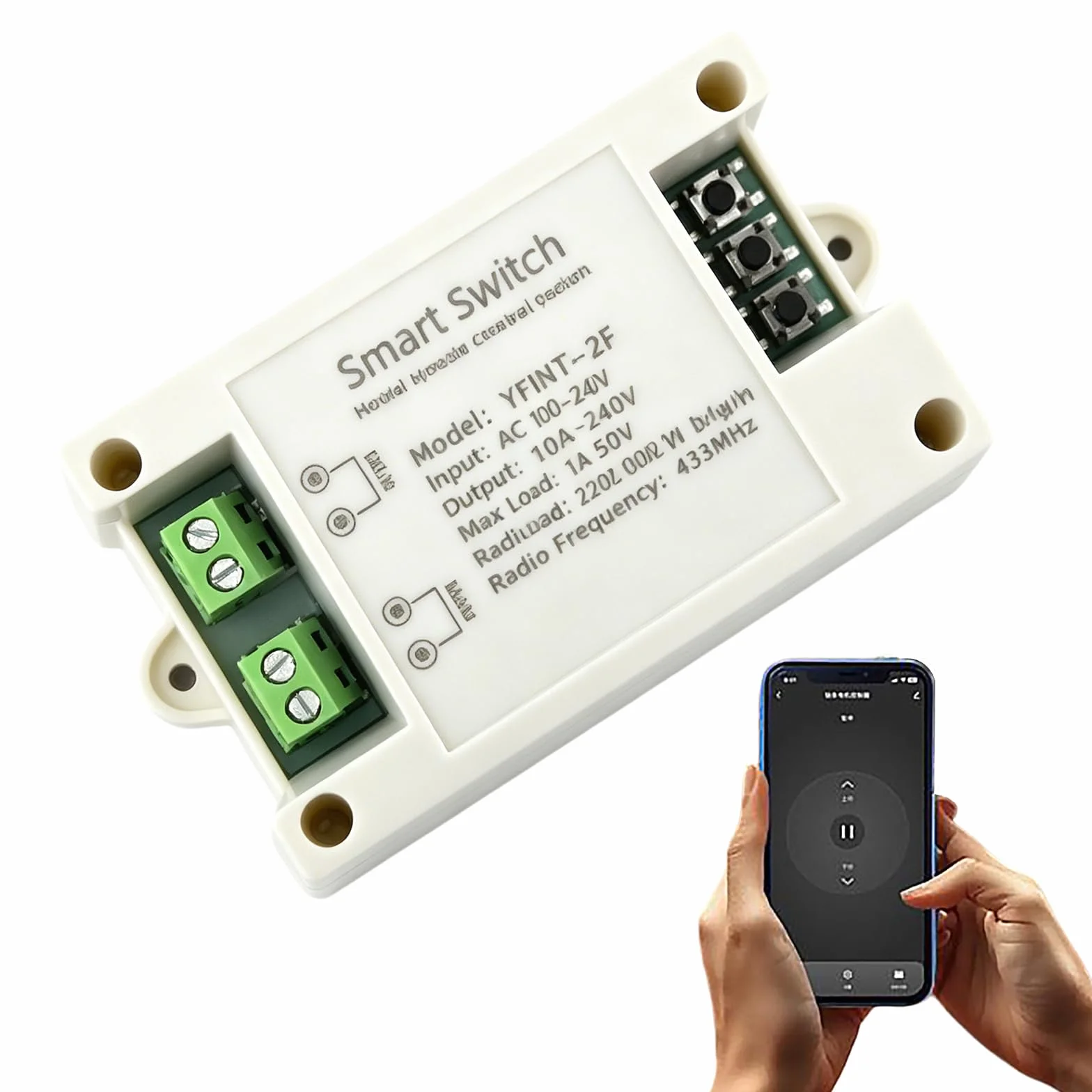 Tuya Contrôleur intelligent WiFi pour moteur CC 12 V/24 V linéaire Interrupteur à distance, relais avant et arrière, application Smart- Life APP, minuterie, compatible avec Alexa et Google Home