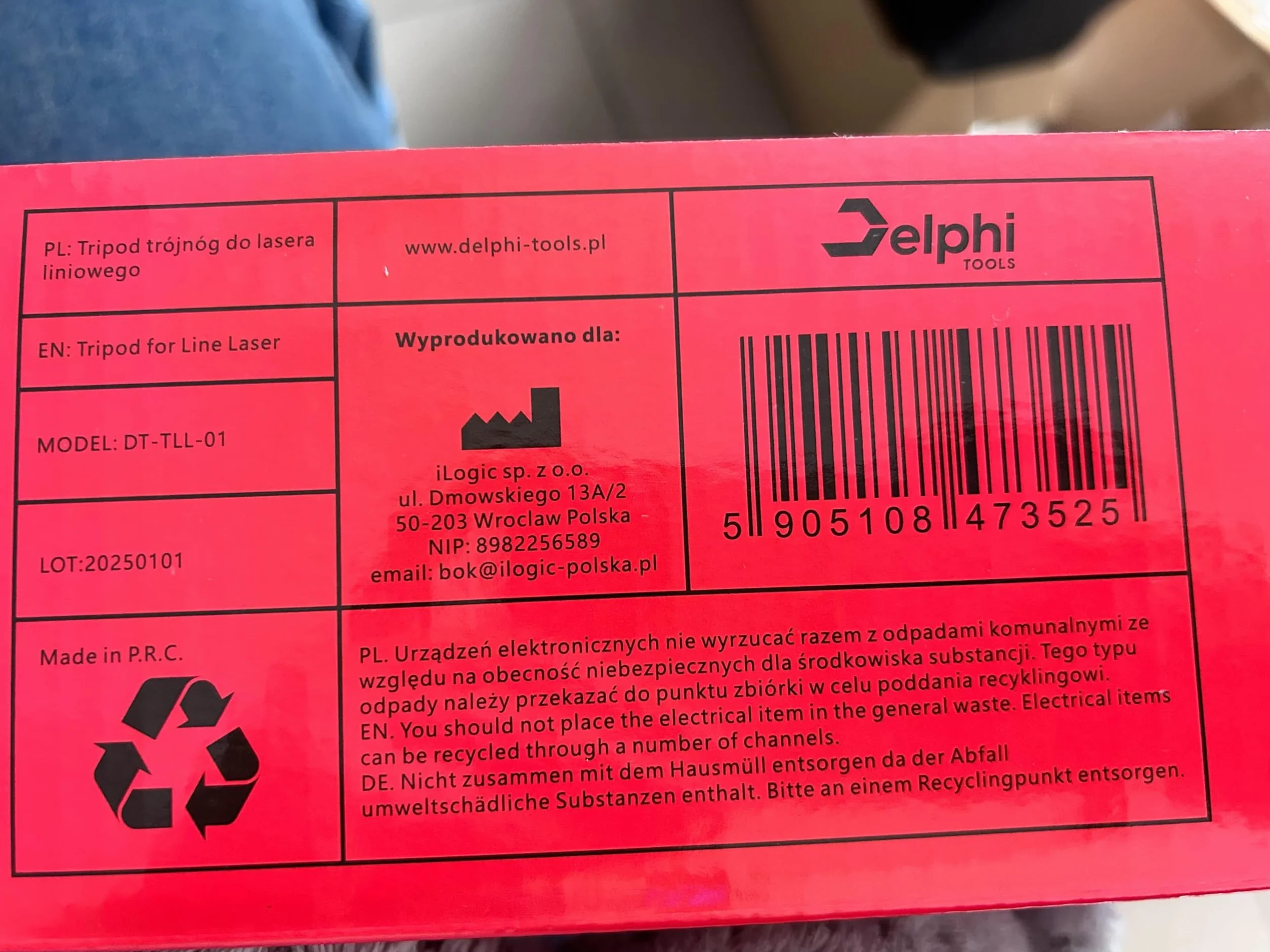 Delphi Trépied laser croix réglable 150 cm, filetage 5/8", trépied aluminium libellule intégrée, sac transport, robuste stable, inclinaison