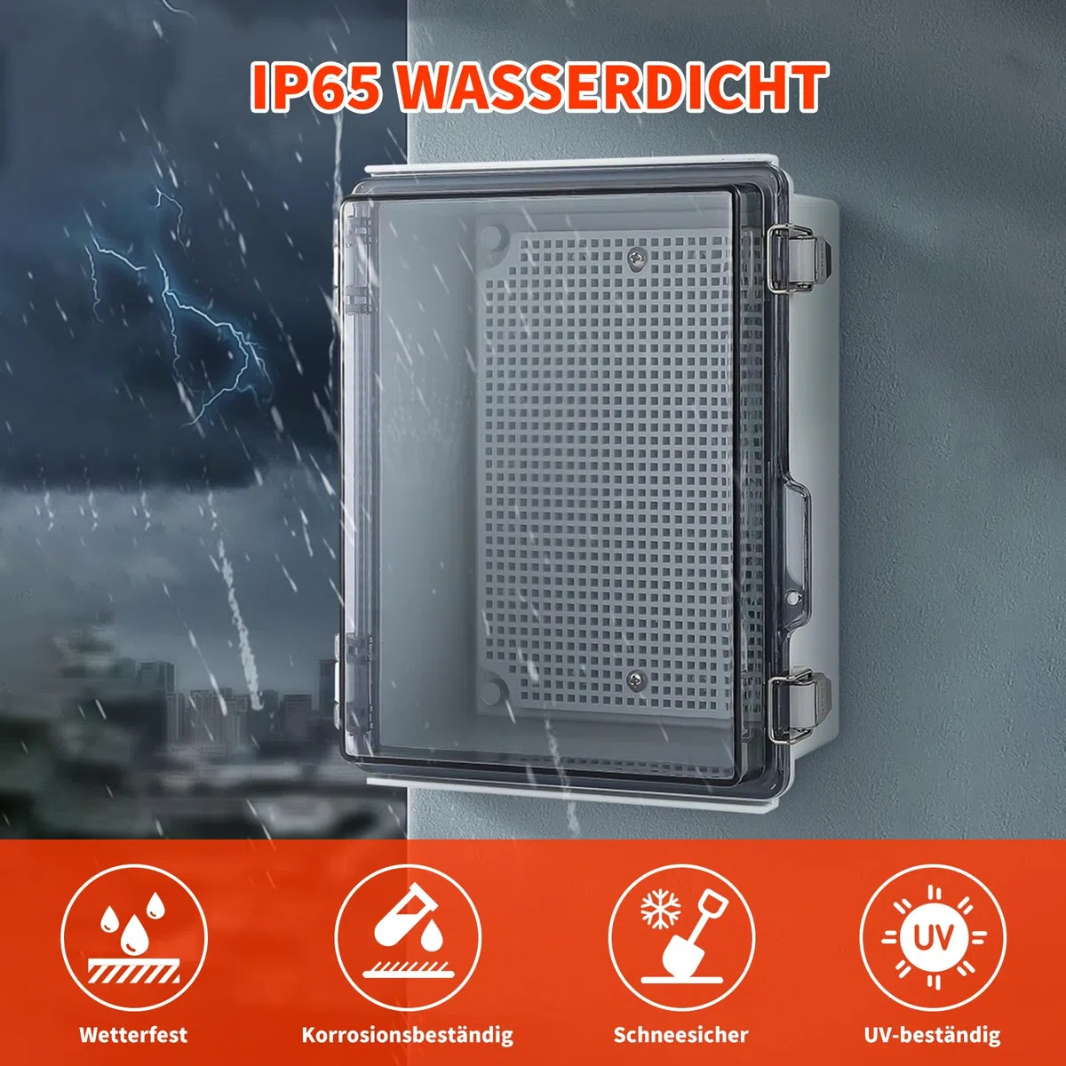 Boîte de jonction étanche IP65 | Coffret Electrique Etanche Exterieur | ABS transparente boîte de distribution saillie de câble pour protéger la multiprise