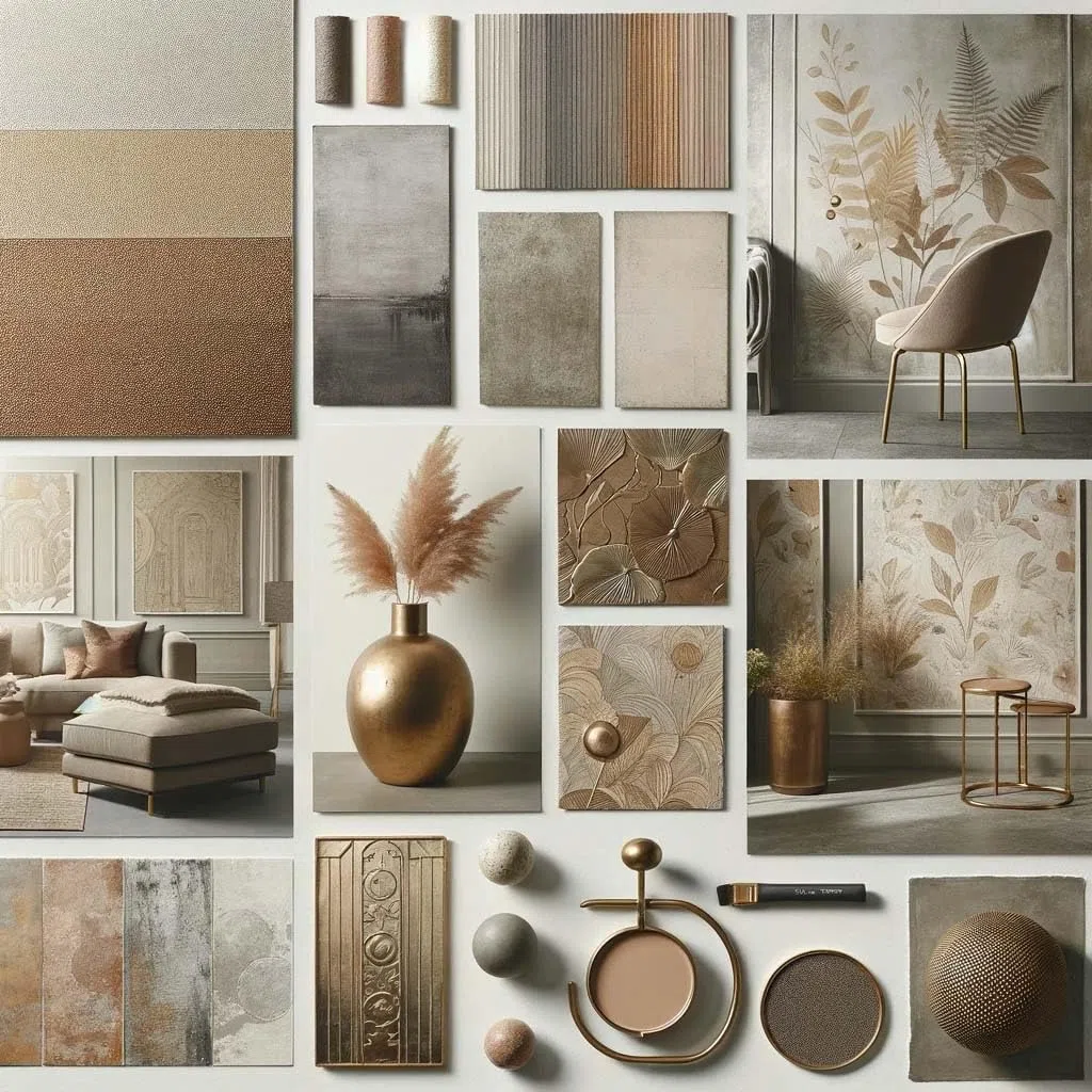 NEWROOM Papier peint Beige Béton Intissé - Moderne Marron Ciment Brillance Industriel