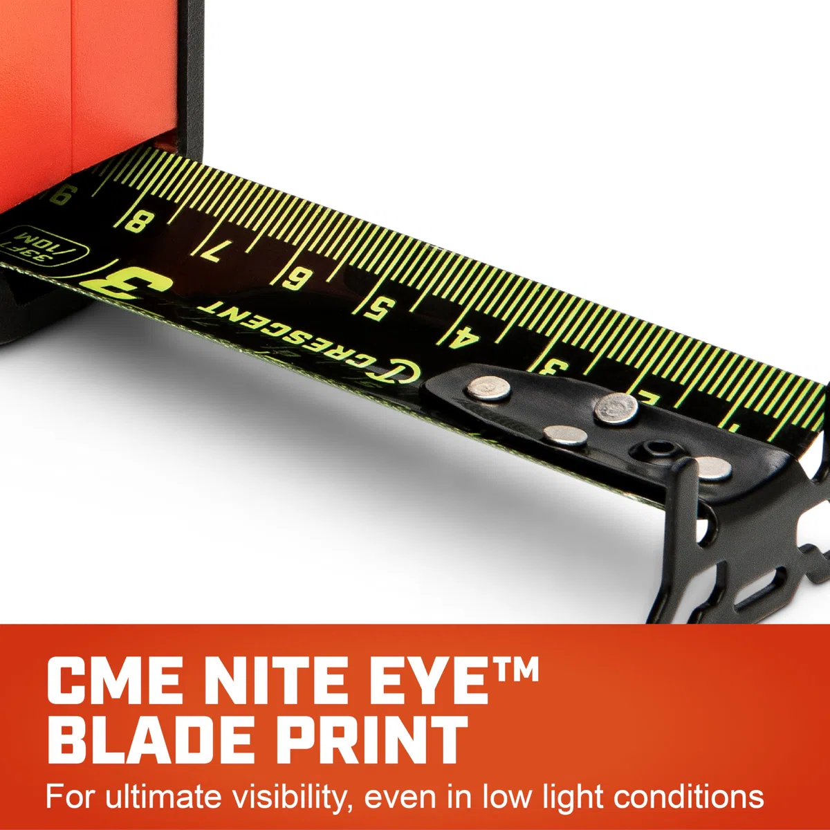 Crescent Lufkin L1125NECME Mètre ruban à mesurer Workhorse NITE Eye 8 m