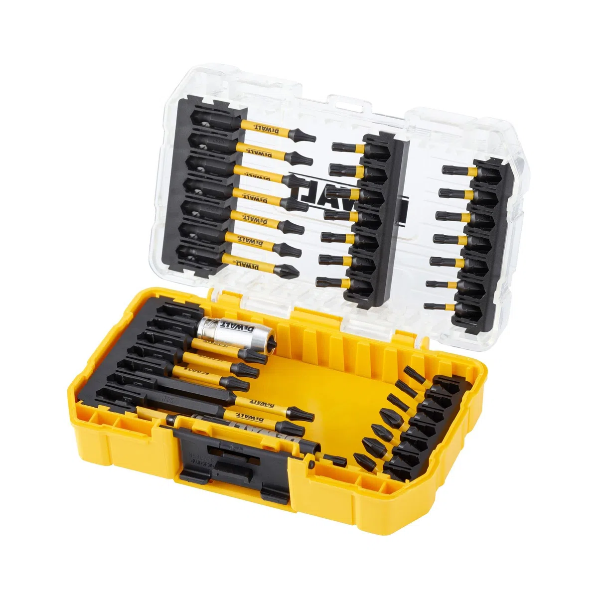 DEWALT - Coffret TOUGHCASE 37 pièces - embouts de vissage FLEXTORQ - pour perceuse-visseuse - retrait embout facile - DT70732T-QZ