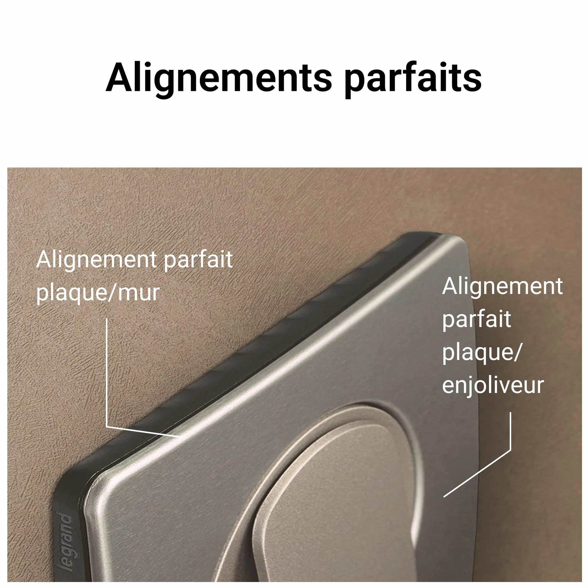 LEGRAND - Plaque Céliane - Plaque de Finition pour Prises et Interrupteurs Céliane - 1 poste - Nickel sombre satiné