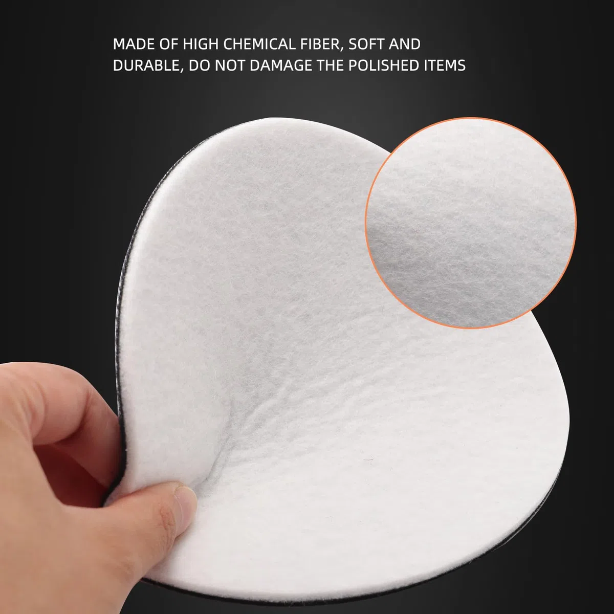 Disque De Polissage Pour Verre, SPTA 5 Pièces 125mm Feutre Microfibre Pour Polissage Des, Feutre Disque De Polissage Pour Marbre élimination Des Rayures Profondes, Kit De Polissage Du Verre