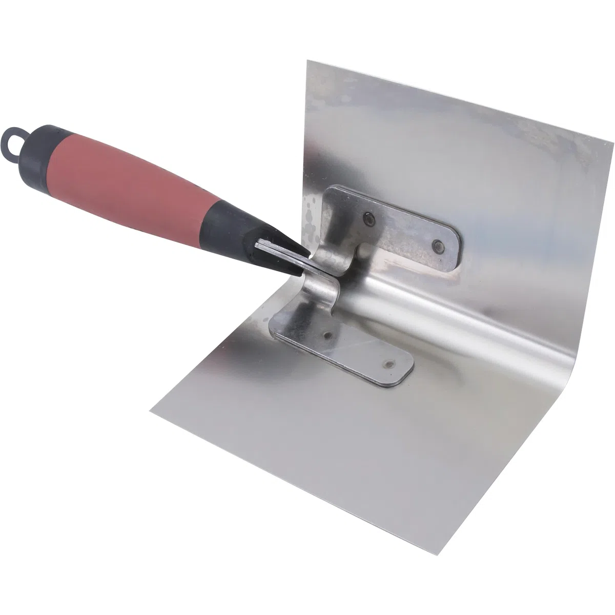 Truelle d'angle intérieur Marshalltown Bullnose avec manche Durasoft, en acier inoxydable, pour le placoplâtre et le plâtre, dimensions : 127x89 mm