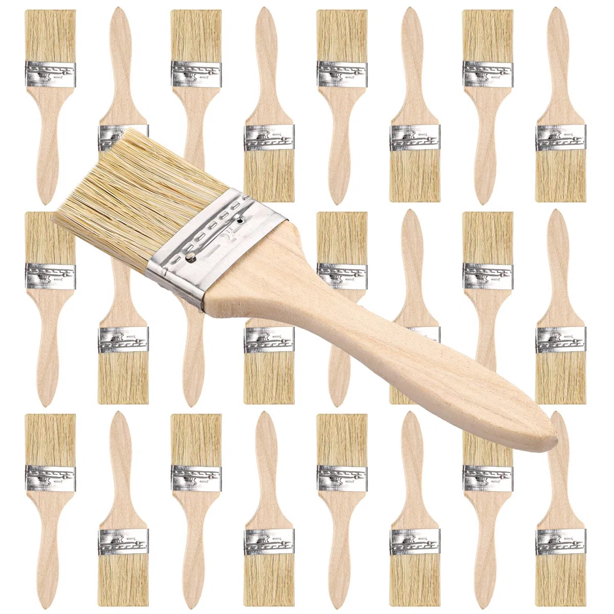 Lot de 24 Pinceaux Peinture, Pinceau 50mm, Pinceau Peinture Mur, Pinceau Plat, Pinceau Vernis Bois, Lot Pinceaux Peinture pour Peintures, Vernis, Tableaux, Peinture Murs et Meubles, DIY