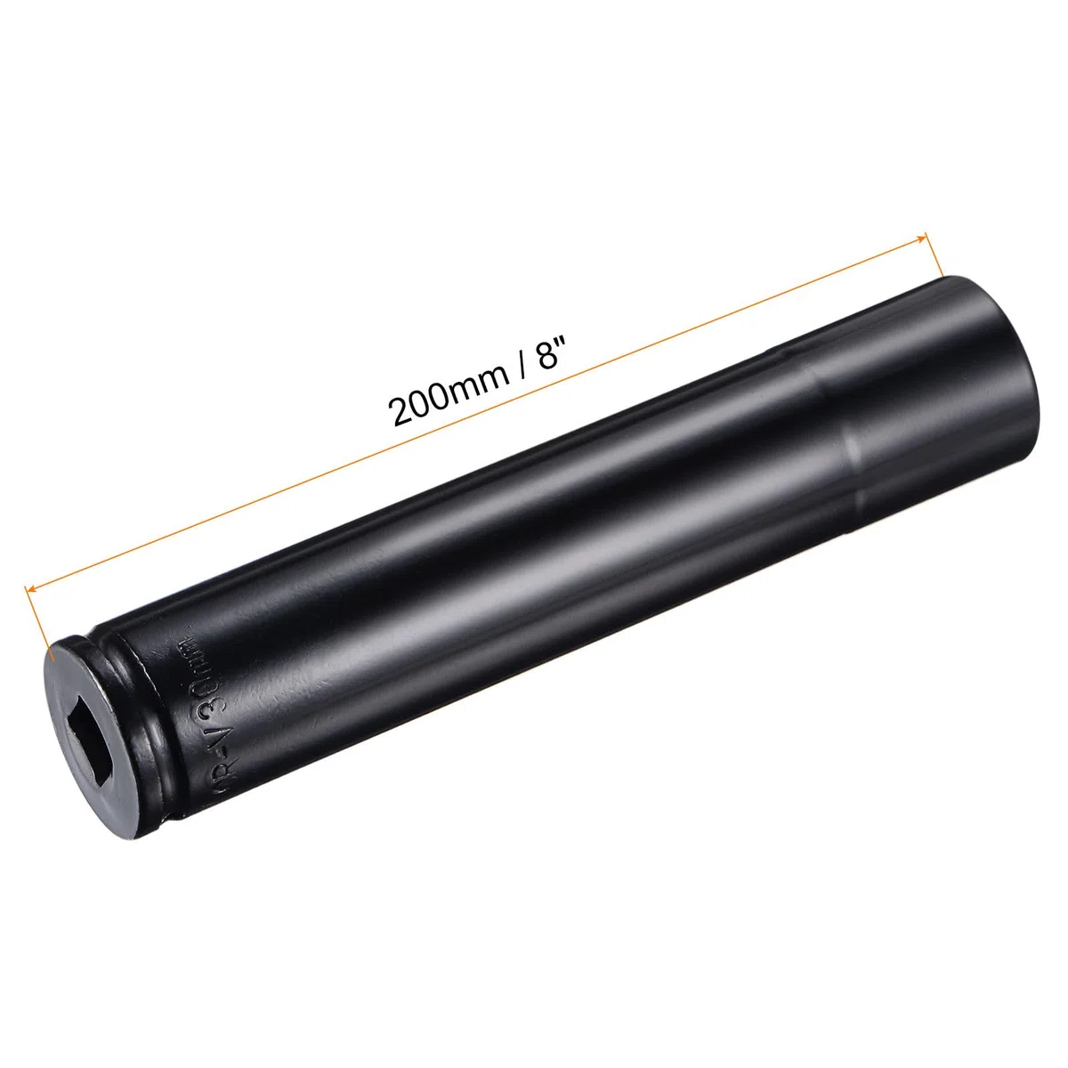 sourcing map Douille Impact 30mm 1/2" Empreinte Profondeur Traité thermiquement douille à choc CR-V Acier 200mm (8") Longueur 6 points Dimensions métriques