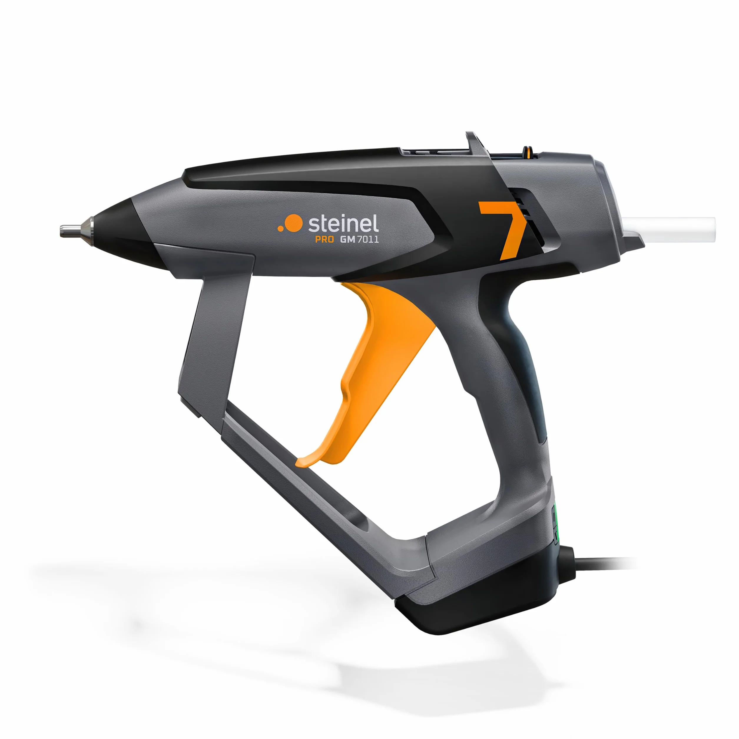 Steinel Pistolet à colle filaire GlueMatic 7011, incl. 3x 11 mm bâtons de colle, réglage électronique, quantité de colle réglable, buses interchangeables, 110 W