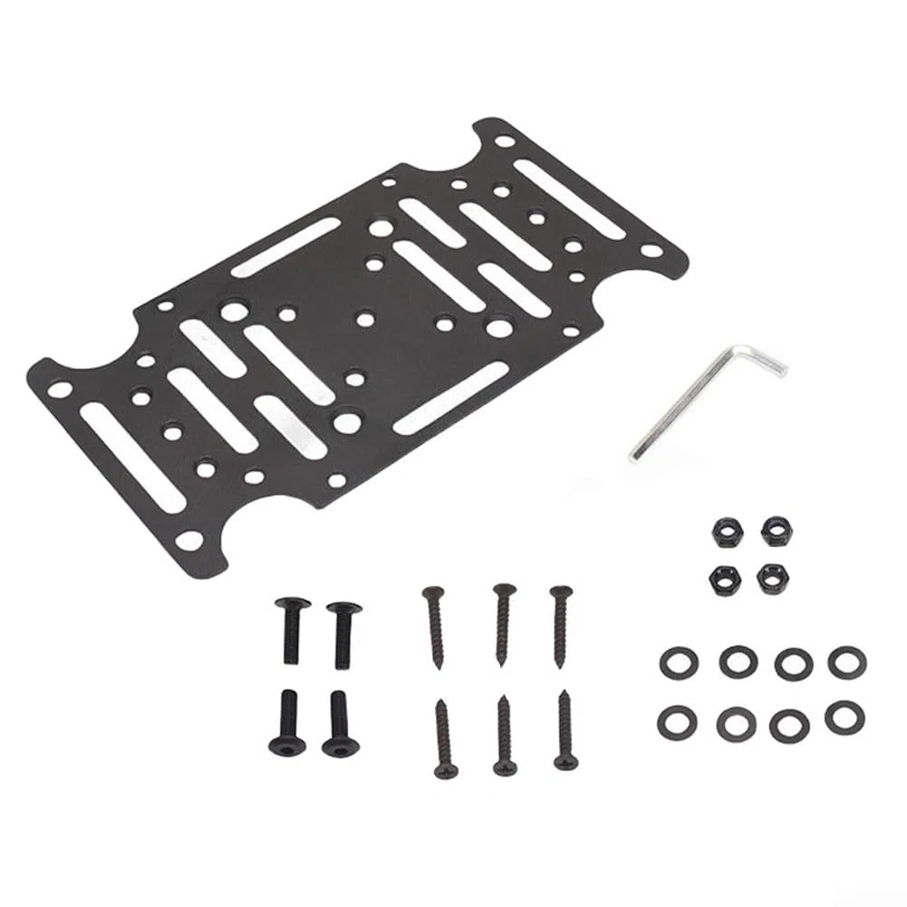 Niceminiwall Support de montage de boîte aux lettres en acier robuste pour poteaux en bois de 4 x 4 et poteaux creux – Plaque adaptateur de montage de poteau avec kit de matériel complet – 4 mm