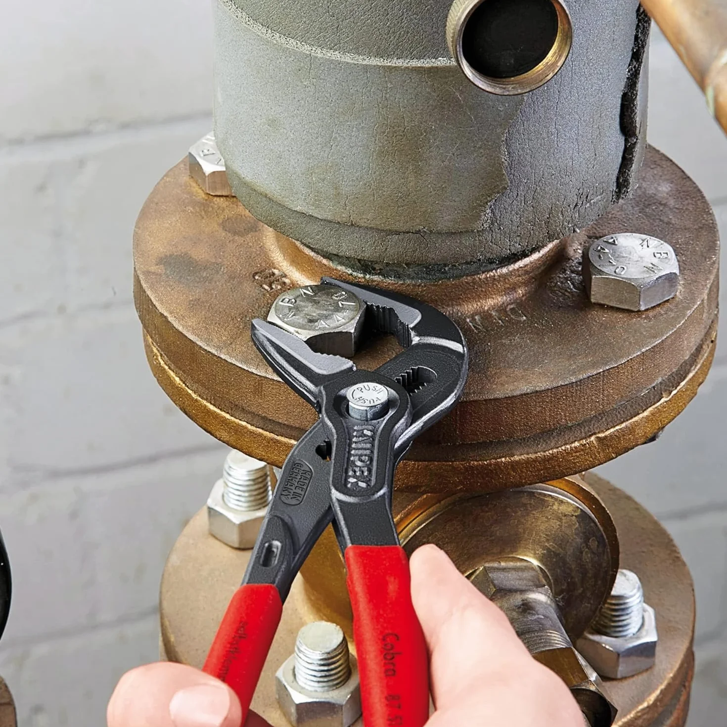 Knipex Cobra ES Pince multiprise ultra-effilée gaines PVC anti-dérapantes 250 mm, 87 51 250