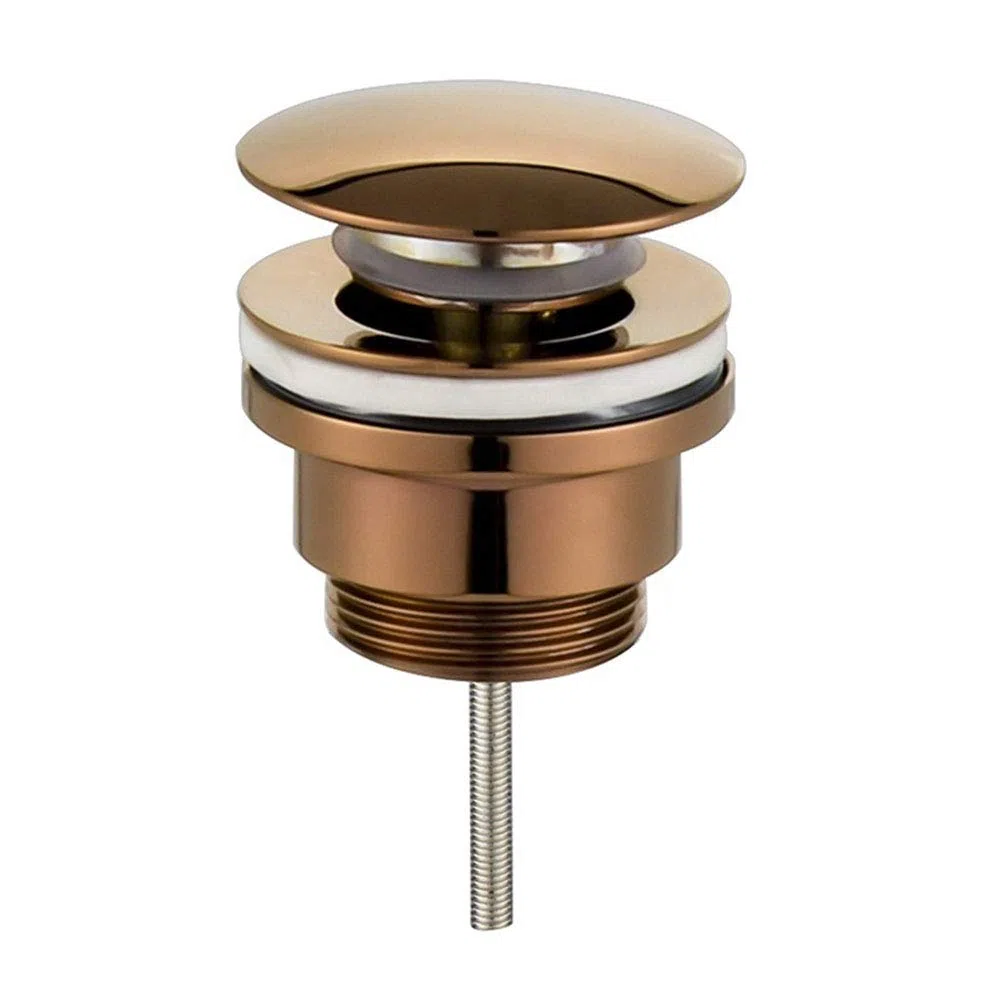 Kibath L480671 Bonde Clic Clac Universelle Or Rose Bonde Push-up de Lavabo Bidet Écrou 1 1/4 Fabriqué en Laiton