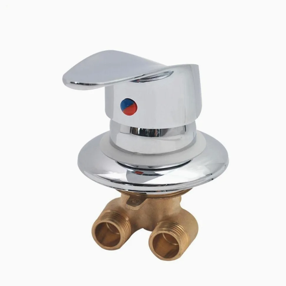 Robinet douche Mitigeur Cabine de Douche Connecteur G1/2" en Laiton | Robinet mitigeur de douche chromé Mitigeur douche d'eau froide et chaude de douche pour salle Robinet de douche