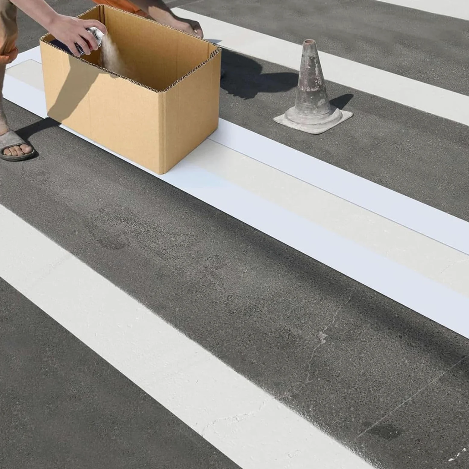 Modèle de place de stationnement, 4 x 88 pouces de lignes de stationnement, Modèle de fil pliable réutilisable, Marquage de place de stationnement de peinture de béton asphalté