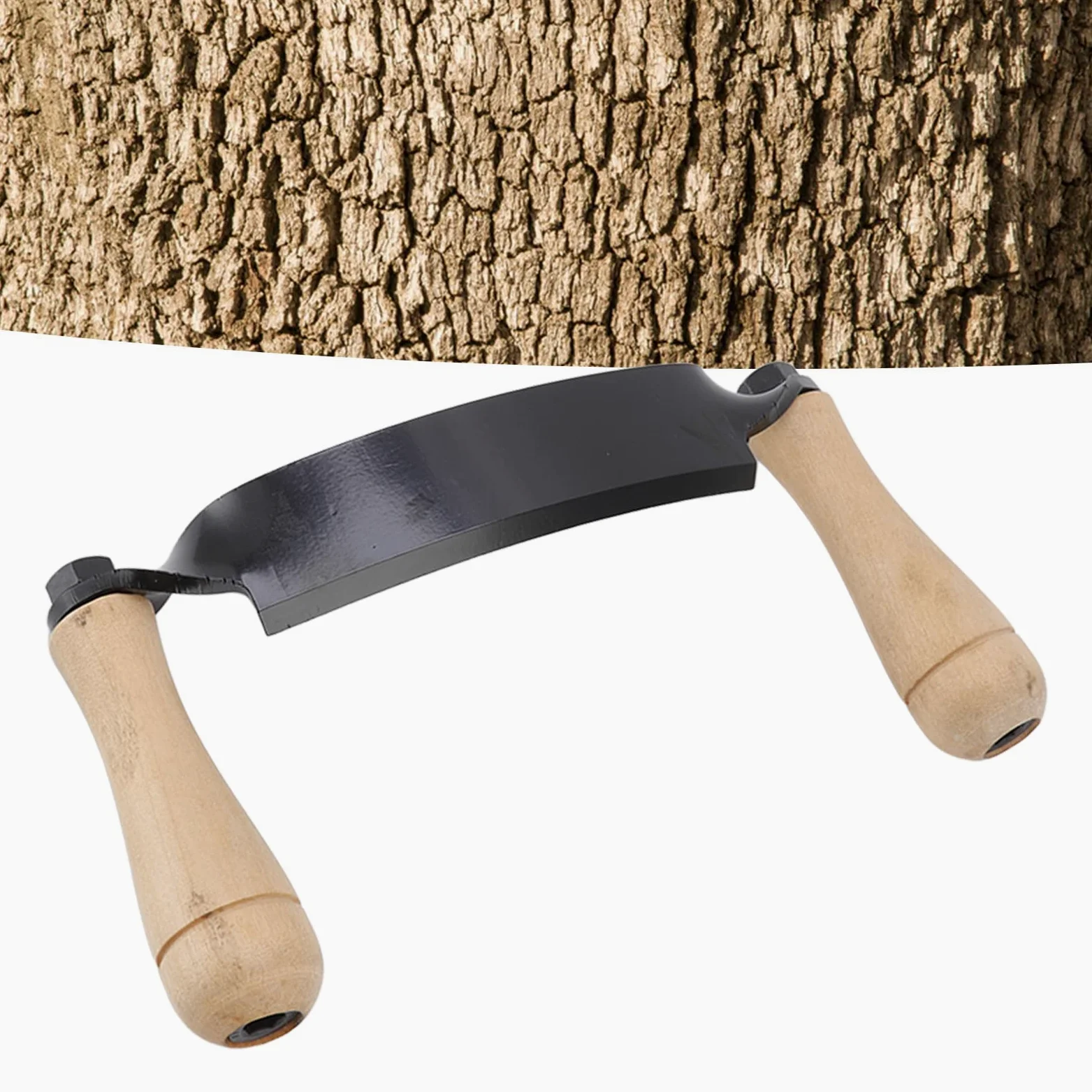Couteau à écorce Lame En Acier Au Tungstène Manche En Bois éplucheur D'écorce de Rasag Couteau à Tirage Incurvé Pour Charpentiers En Bois Tourneurs (8 pouces)