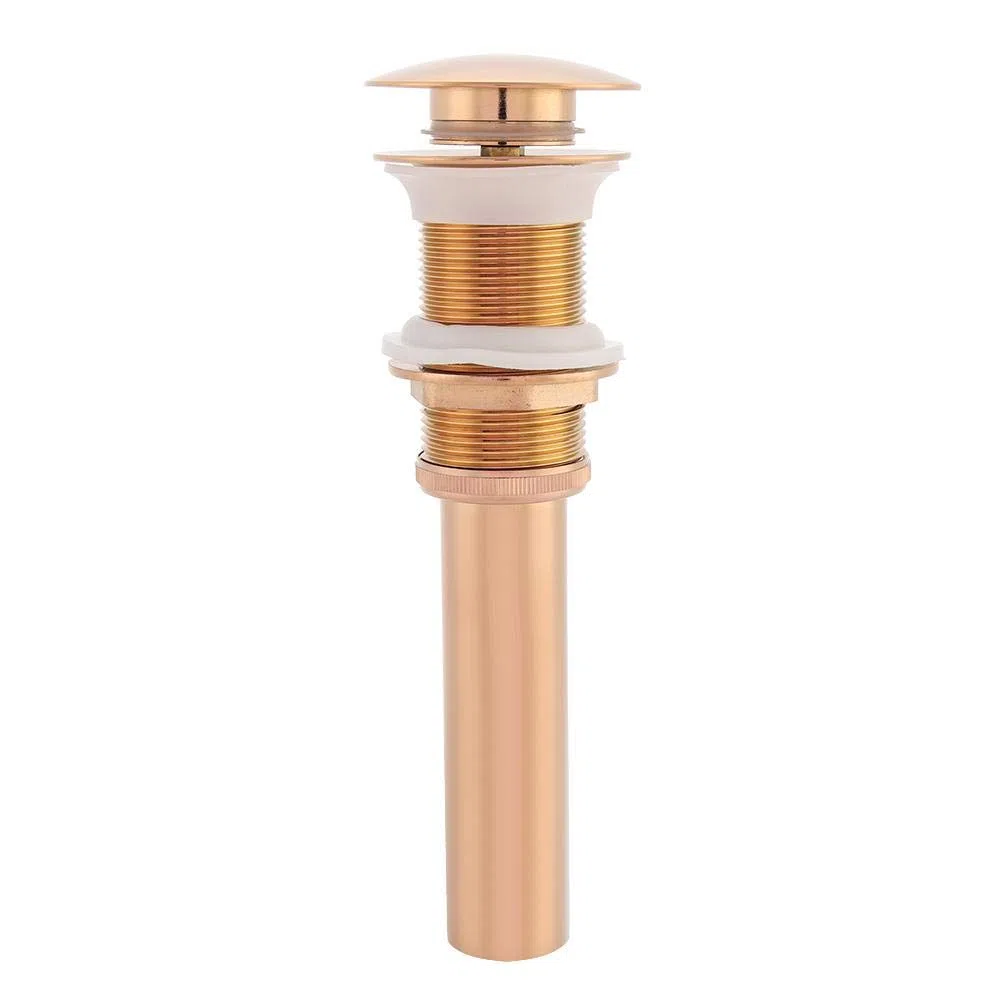 G1-1/4 "Bonde de Vidage Assemblage de Drain Escamotable en Laiton Évier de Vidange Bouchon de Vidange Robinet de Salle de Bain Drain sans Trop-Plein (Rose Gold)