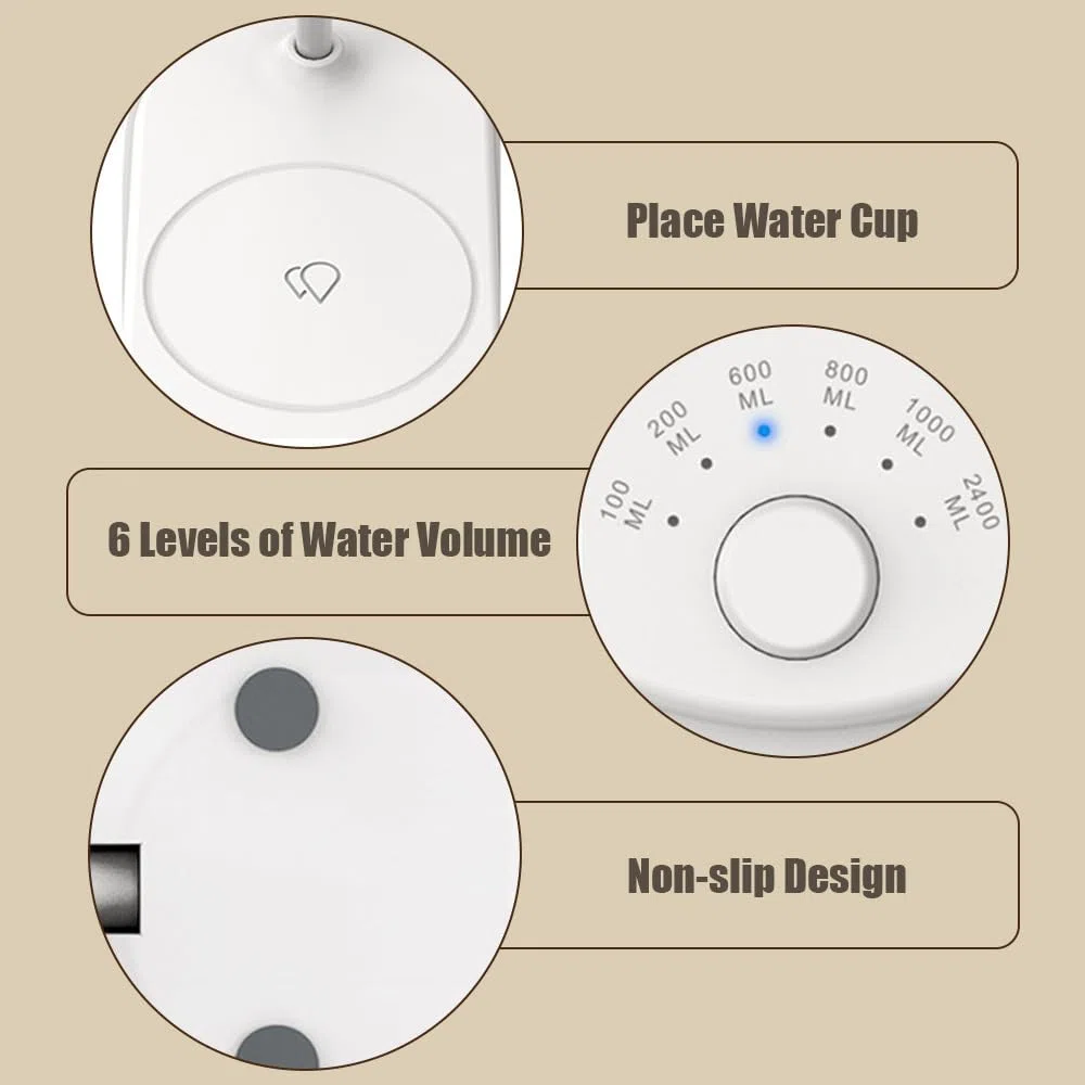Distributeur d'eau de Bureau,Mini Pompe À Bouteille d'eau de Comptoir À 6 Vitesses avec Affichage LED Bleu,Chargement USB pour Maison,Bureau,Voyages en Plein Air,Camping