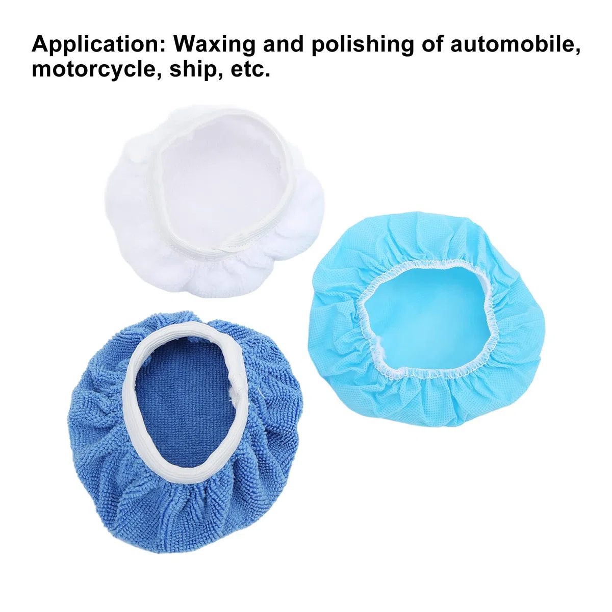 Ensemble de capot de polissage, couvercle de capot de polisseuse réutilisable haute densité 150 mm anti-déformation pour voitures, motos, bateaux