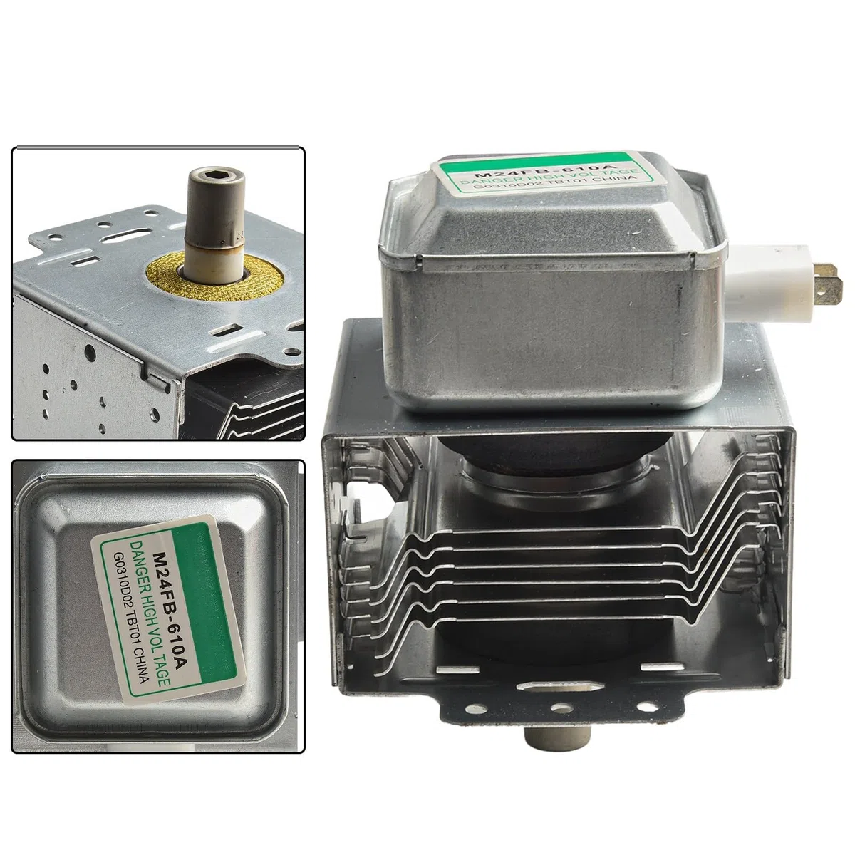 FACAIIO Magnetron de rechange pour Galanz pour M24FB-610A pour four à micro-ondes, 2pour M219 2pour M253J, compatible avec le modèle, pour construction métallique avec trous de montage de 11,5 x 3,5