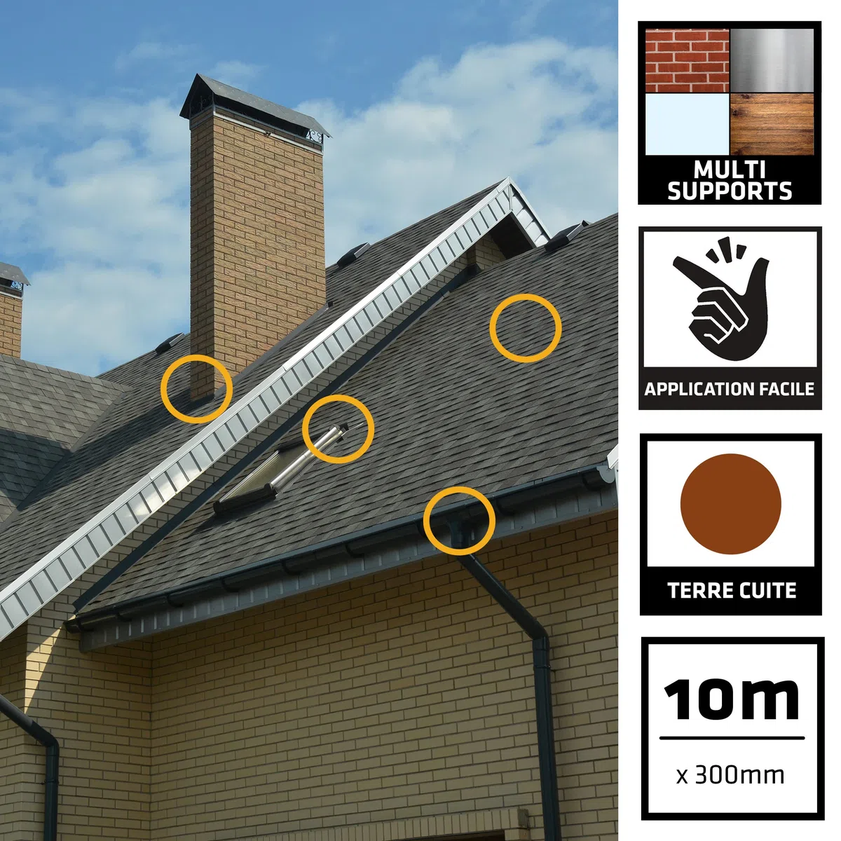 SIKA Multiseal Terre Cuite, Bande d'étanchéité autocollante résistante à la déchirure & Bostik Mastic d’Étanchéité Joint Parfait Toit et Gouttière – Tous Matériaux – Extérieur