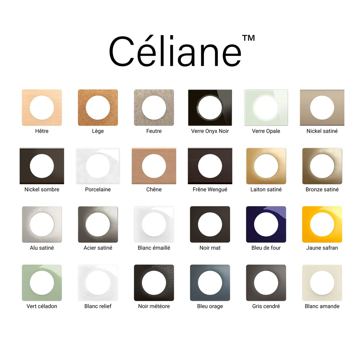 LEGRAND - Plaque Céliane - Plaque de Finition pour Prises et Interrupteurs Céliane - 1 poste - Nickel sombre satiné
