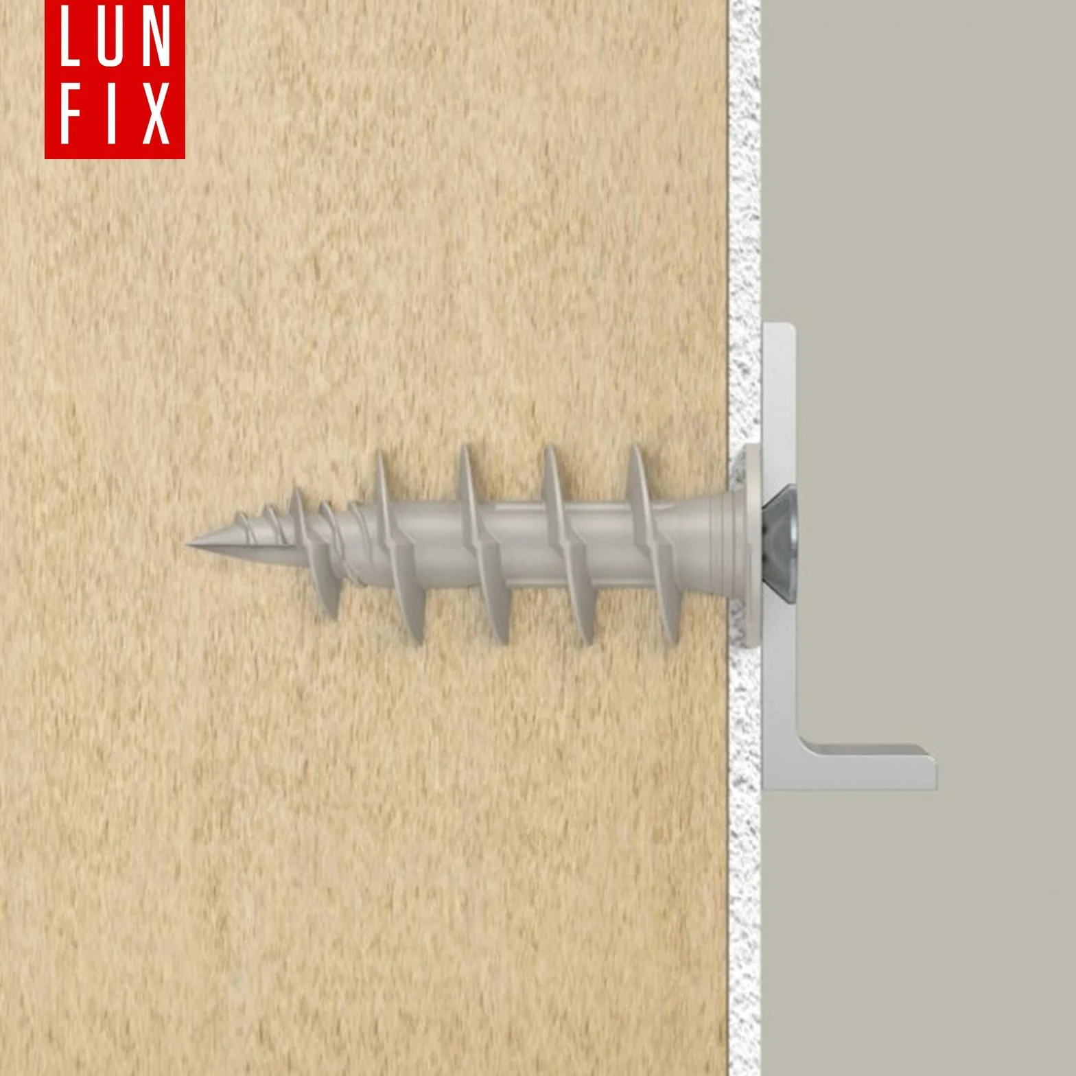 Lot de 100 chevilles d'isolation 85 mm en polyamide, WDVS et polystyrène pour fixation dans l'isolation, plateau Ø 28 mm, pour vis de 4,5 mm, Lun Fix