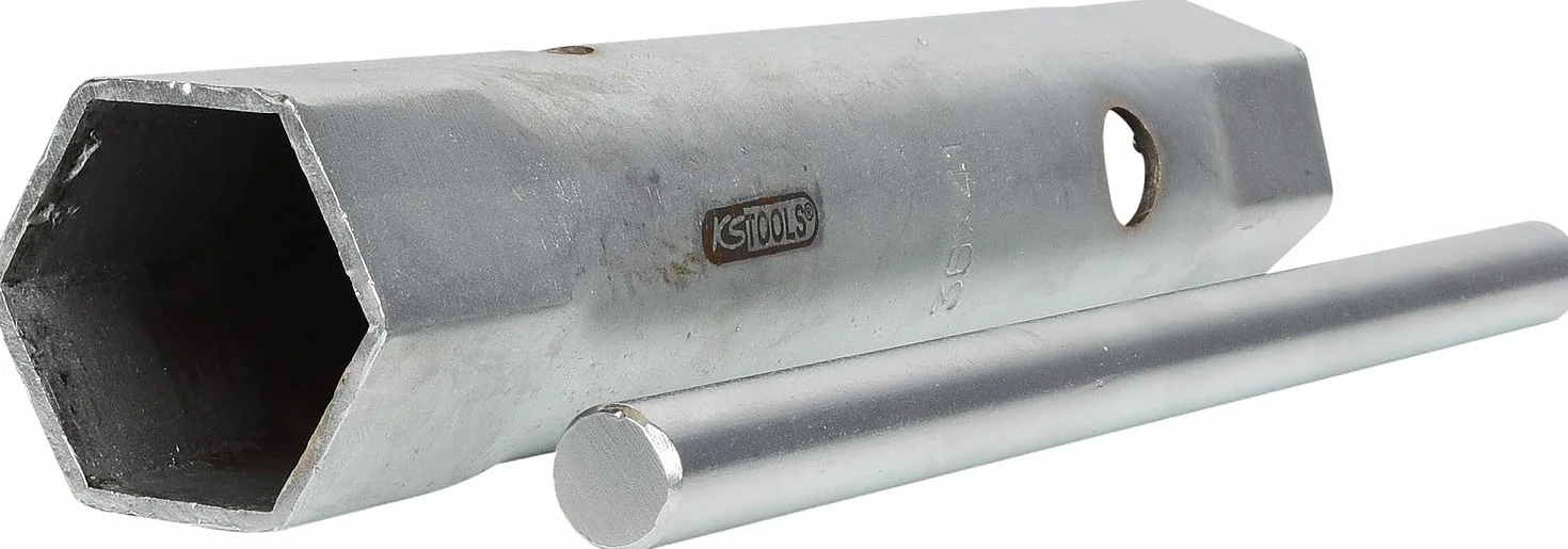 KS TOOLS 518.0884 Clé à tube droite, 36 x 41 mm, Chromé Satiné