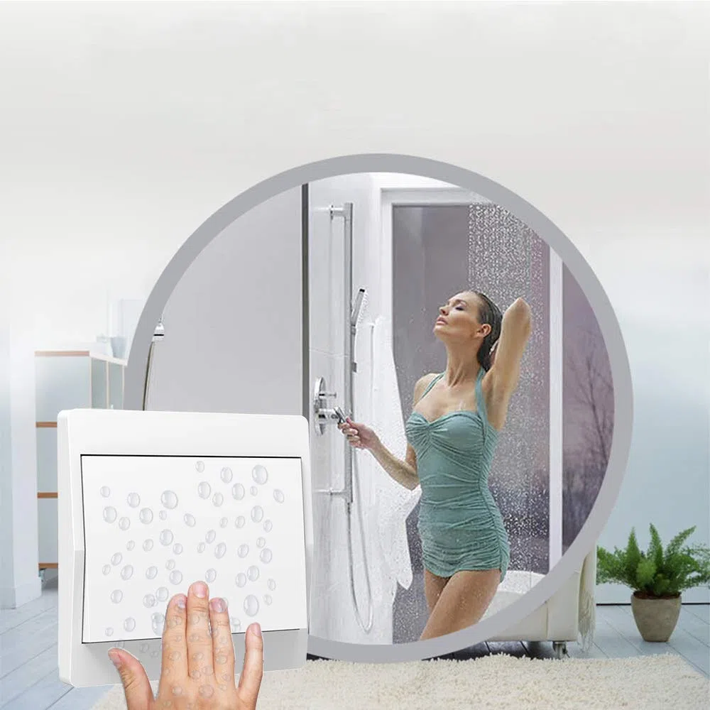 Interrupteur sans fil autoalimenté, sans pile, télécommande sans fil pour les lumières et appareils électriques, étanche et sûr, pouvant être installé directement dans une salle de bain, etc. (1 To 2)