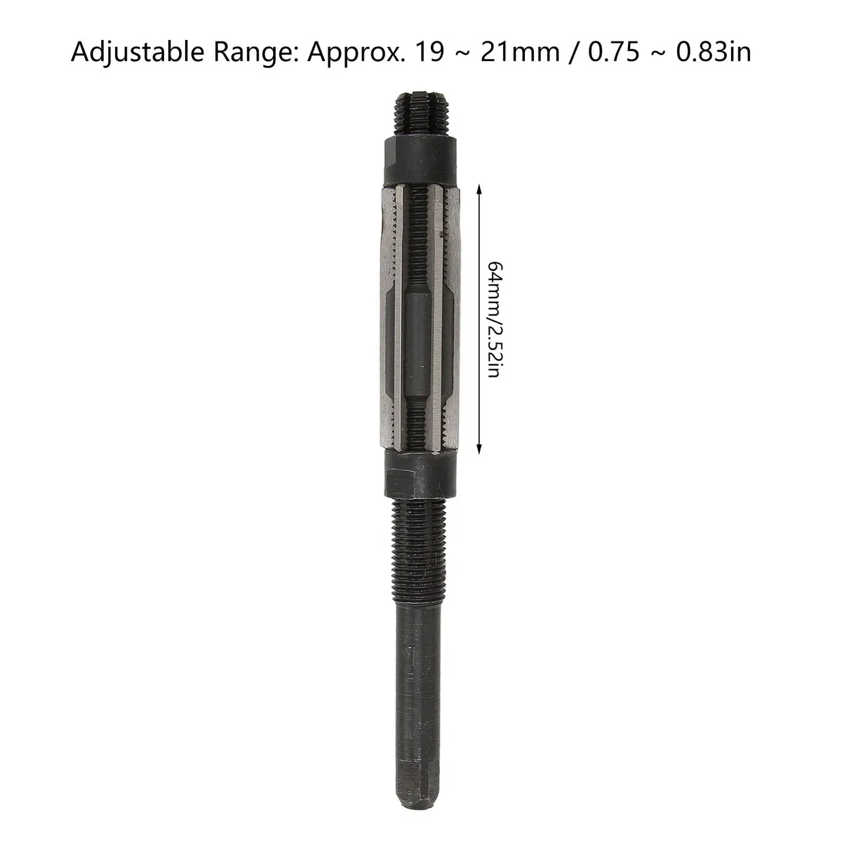 Alésoir Réglable 19-21mm 9SiCr Alésoir à Main Extensible à 6 Cannelures pour Perceuse