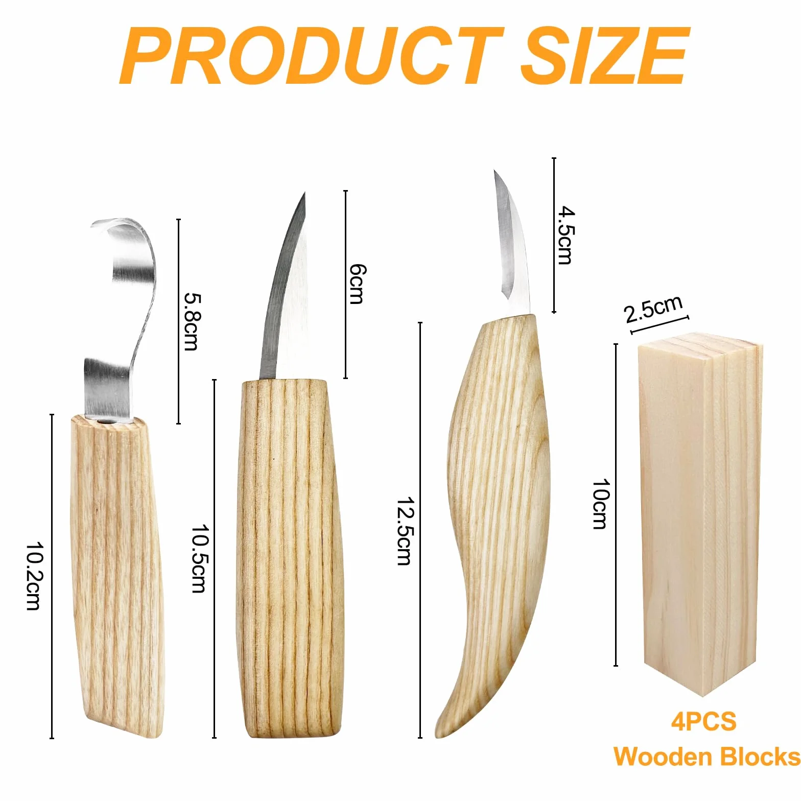 Traxenta Couteau Sculpture Bois Set, Lot de 25 Outils Sculpture Bois, 11 Couteaux de Sculpture Sur, Outil de Ciseaux à Bois Kit, DIY Outils de Sculpture, pour Débutants Professionnels Sculpteurs