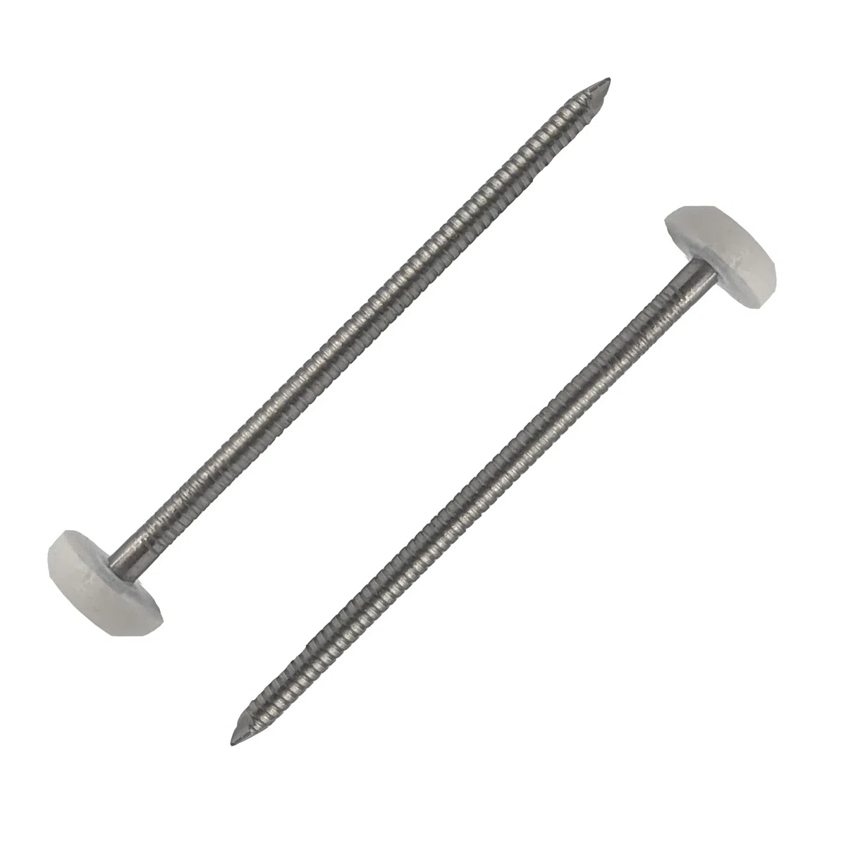 Pointes tête plastifiée 2.10 x 40 mm Blanche – RAL 9010 – Boite 100 pièces