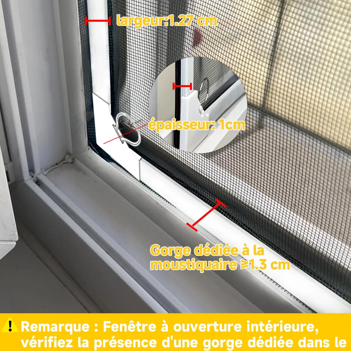 HOFUDON Moustiquaire Fenêtre Magnétique 130x150 cm,Durable Fibre de Verre, Taille Ajustable DIY,Moustiquaire Aimantée Fenetre Sans Perçage/Cadre Détachable,Aération Optimale & Vue Dégagée