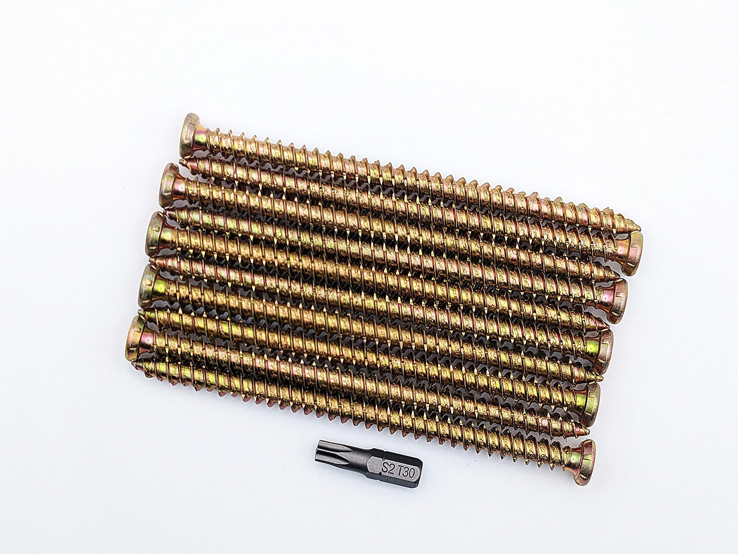 AF4F Lot de 20 vis de fixation pour cadre en béton, 202 x 7,5 mm, fenêtre, porte, menuiserie générale avec Torx 30 Bit gratuit (20 pièces)