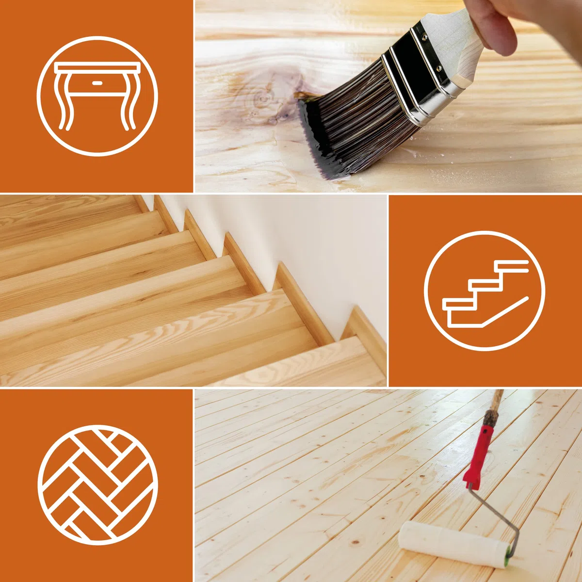 OLI-NATURA Huile-cire dure pour bois – Huile naturelle pour meubles, escaliers, portes et plus – Certifiée apte au contact alimentaire et anti-allergène, 1 L, incolore-naturel