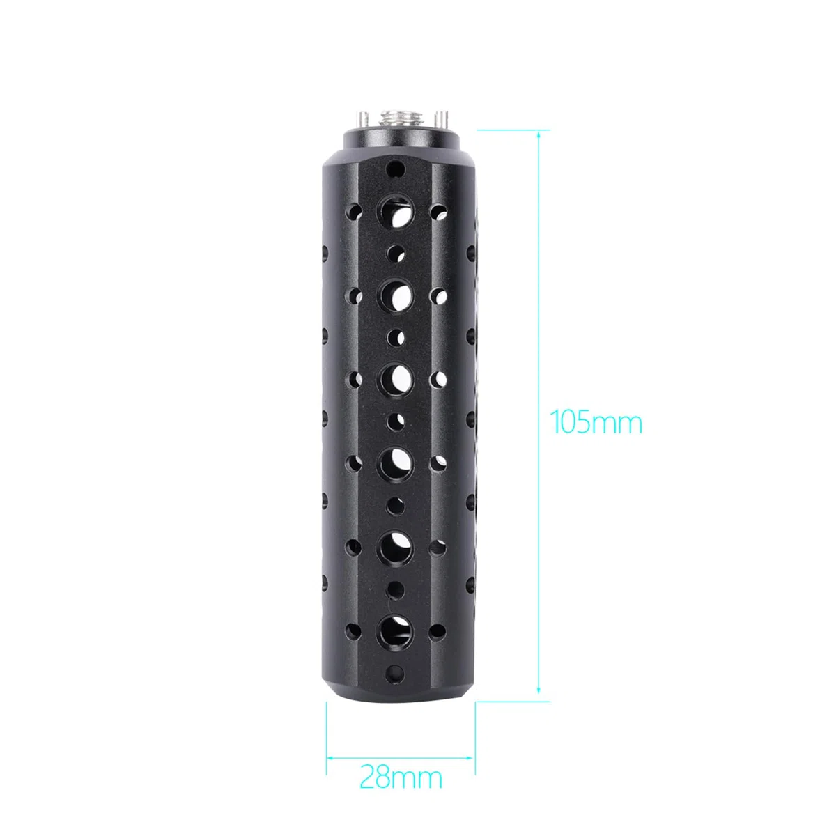 NICEYRIG Extension de poignée Ronde, poignée d'extension multifonctionnelle en Alliage d'aluminium AR-ri avec Trou de localisation 6,35 mm - 50,8 cm et 0,95 cm - 16, Ergonomique Universelle