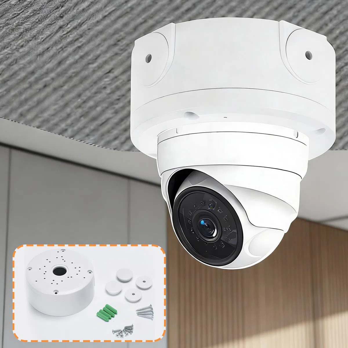 Lot de 8 boîtes de jonction étanches : boîte de jonction, boîte de jonction pour appareil photo, boîte de jonction universelle, boîte de montage de caméra de surveillance pour montage extérieur