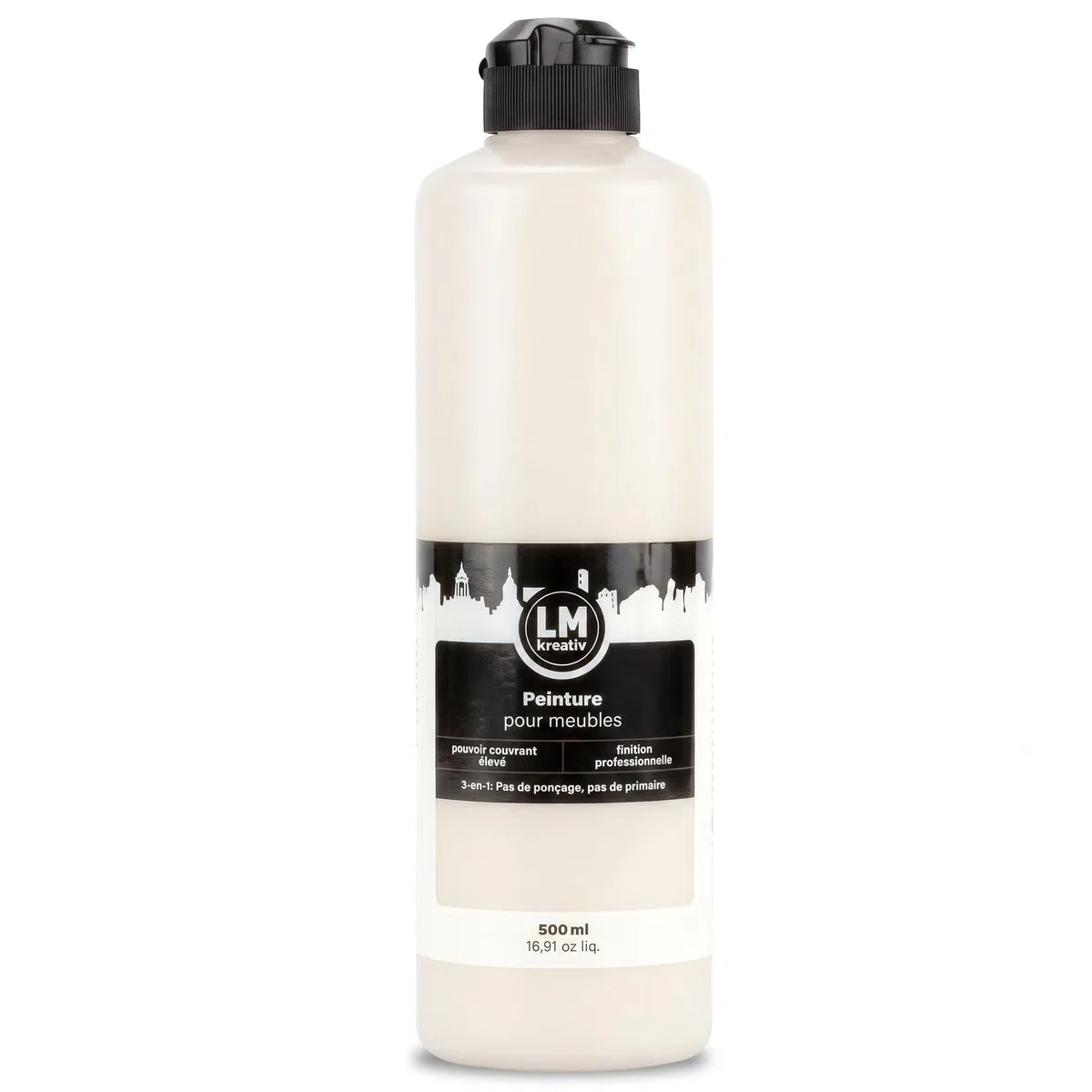 LM Peinture Meuble 500 ml - Sable - | Peinture Meuble Cuisine Sans Ponçage | Haute Couvrance pour Intérieur et Extérieur | Faible Odeur et Écologique