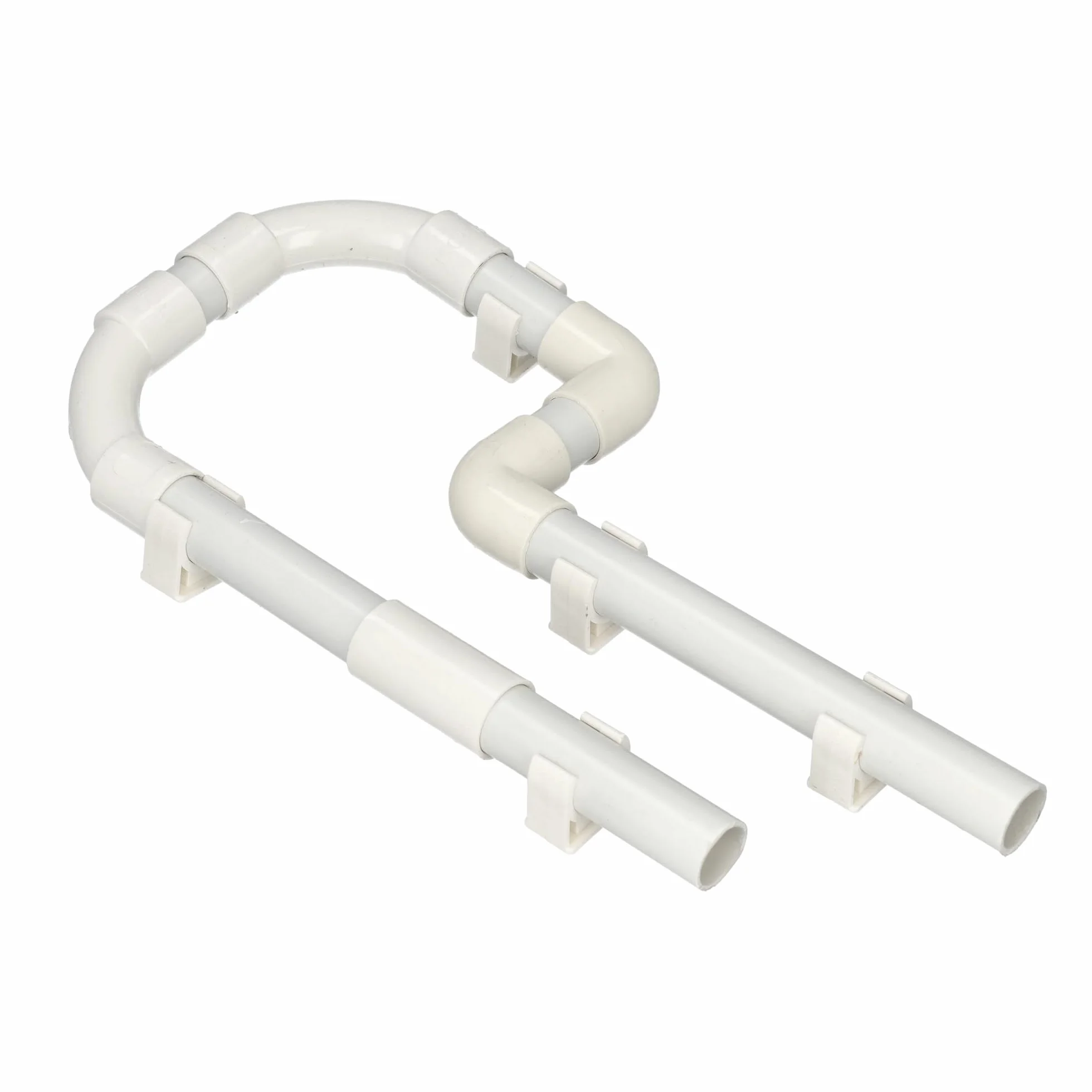 Jandei - Lot de 10 tubes pour câbles en PVC rigide blanc d'une longueur de 1 mètre. Diamètre 16 mm. Couverture de câble avec agrafes de fixation, coude à 90 degrés, manchons et courbures d'assemblage.