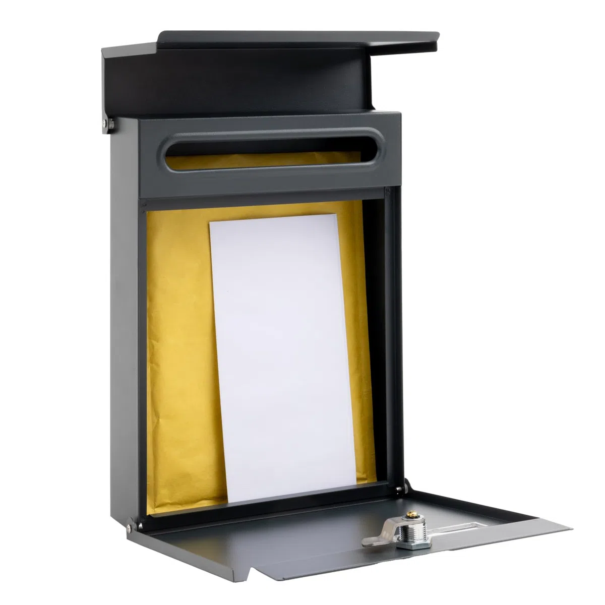 ARREGUI Line E6805 Boîte aux Lettres Individuelle en Acier | Taille S (Courrier Format A5) | avec Serrure Protégée | Anti-Pluie | Petite Boîte aux Lettres Murale | Facile à Installer | Anthracite