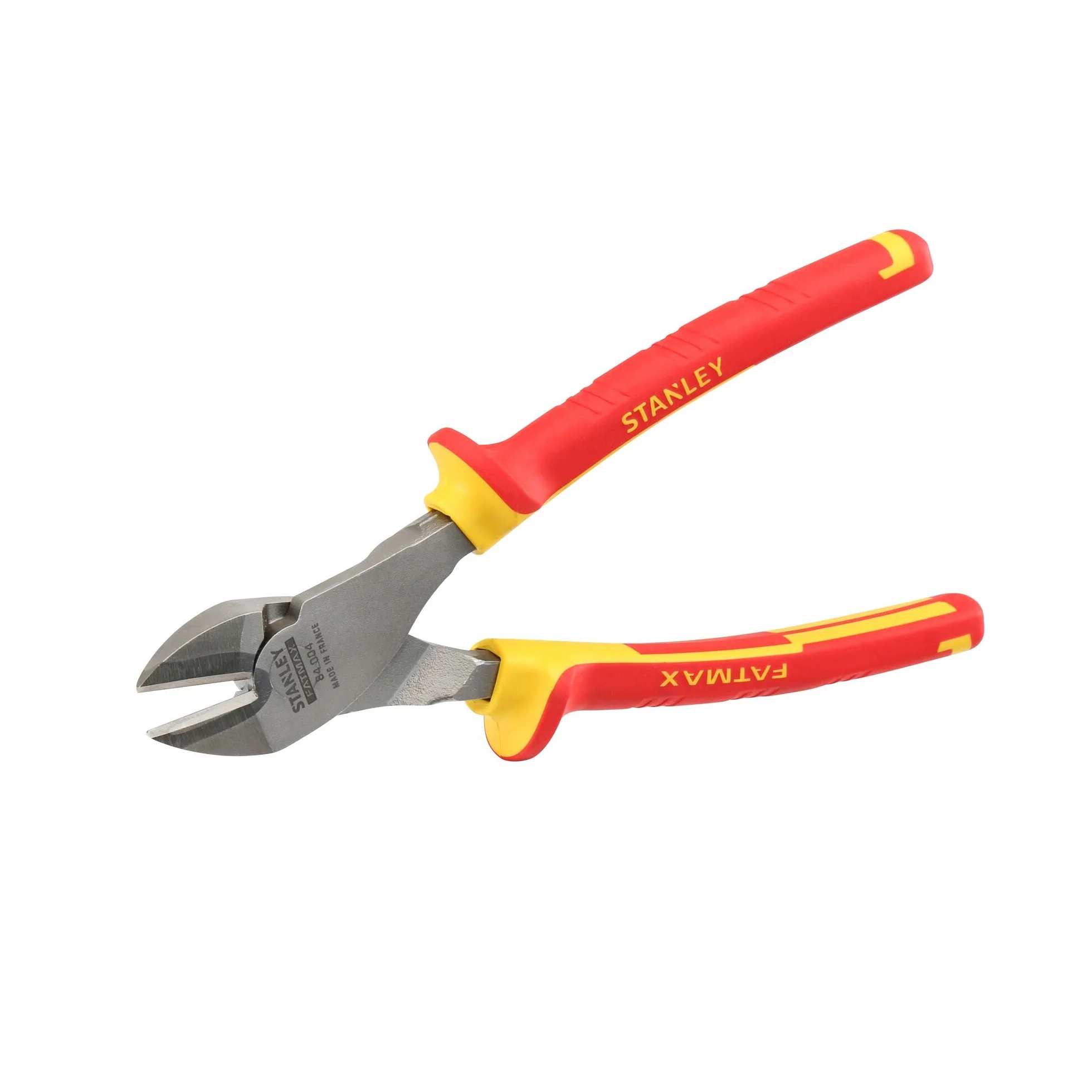 STANLEY 0-84-004 Pince Coupante Diagonale 195 Mm Gamme FATMAX - Poignée Bi Matière 1000V - Tête Chromé Inoxydable - Taillants Trempés Haute Fréquence - Normes En 60900, Iec/CEI 900, Vde 0680