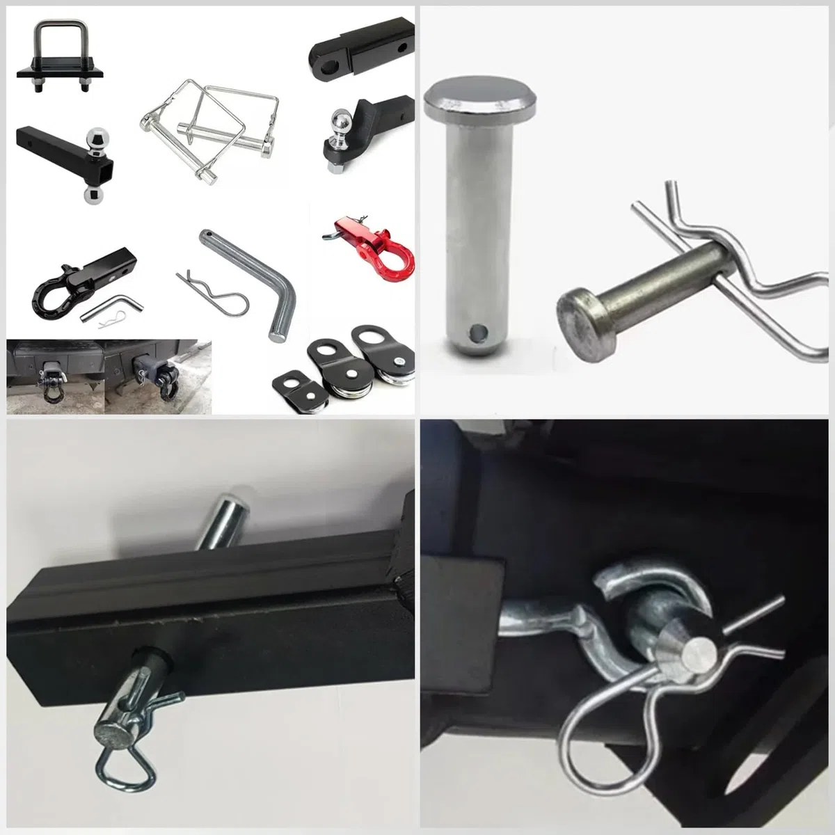 Lot de 30 Goupilles fendues en acier inoxydable avec clips en R - 3 x 65 mm - Épingles à nourrice pour automobile, mécanique, garage, équipement électrique, voitures, camions, tondeuse à gazon
