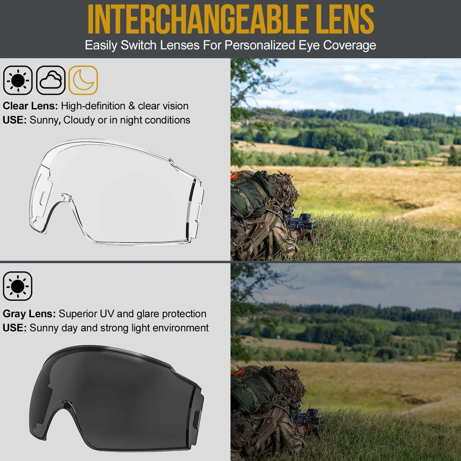 OneTigris Lunette de Protection Travail, Surlunettes de Sécurité Anti-buée, Certifiées CE EN166, Lunette Airsoft pour Porteurs de Lunettes, Chantiers, Laboratoires