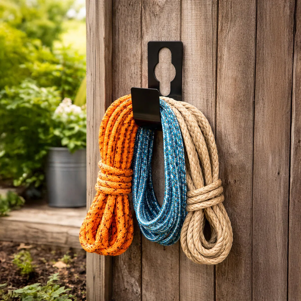 Navoys Support de tuyau extensible – Fer durable, peu encombrant et résistant aux intempéries pour tuyaux de 7,5 m à 30 m, support de robinet