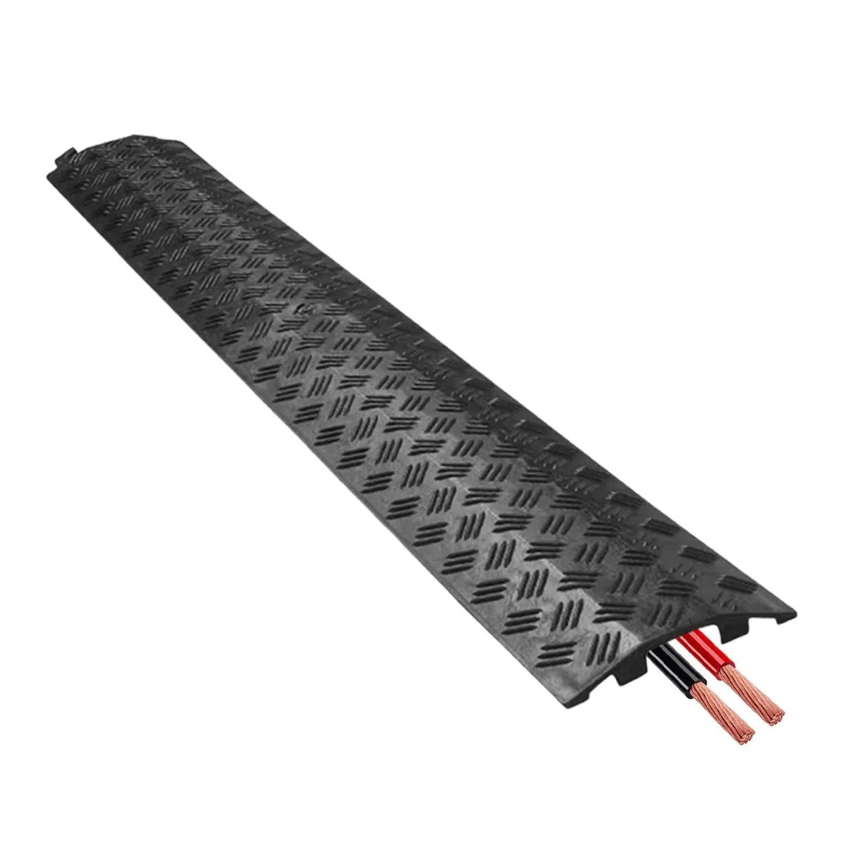Protecteur De Tuyau pour Voie- 2 Pieces 100 Cm Couvercle De Rallonge des Lignes Électriques - Dos-D'Âne De Circulation Passage Protégé - pour, Trottoir, Garage, Jardin, Bureau, Hôtel