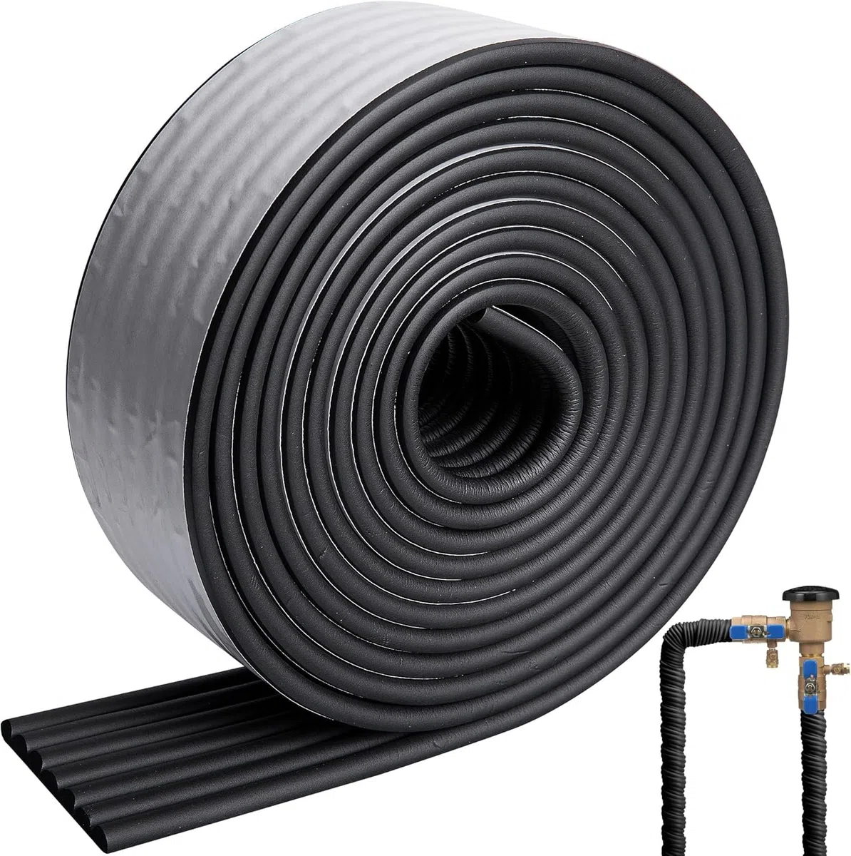 Isolation de Tuyau 8cm x 5m - Isolant pour Tuyaux de Chauffage Extérieurs - Manchon Isolant