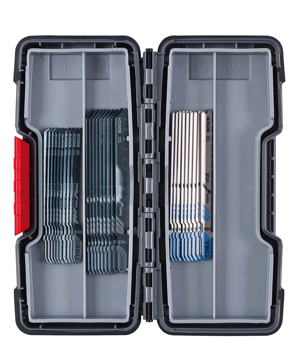 Bosch 30 pièces Jeu de lames de scie sauteuse Basic for Wood and Metal (bois et métal, accessoires pour scie sauteuse)