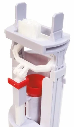 SOMATHERM FOR YOU, Chasse d'eau de WC à étrier double poussoir NF avec robinet latéral, installation facile, réglable de 190 à 300 mm, joint silicone anti-calcaire, 10 ans de garantie