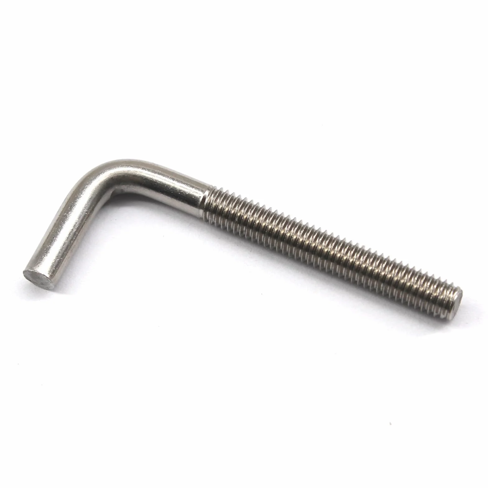 (Lot de 10) M8x100mm boulons d'ancrage en forme de L en acier inoxydable 304 à angle droit longs et carrés