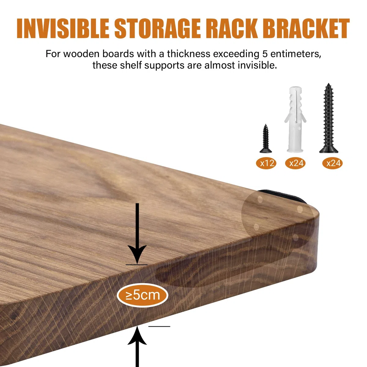 Lot de 6 Equerre Etagere Murale Support Étagère Invisible Fixation Etagere Equerre Charge Lourde Équerre Étagère 15cm